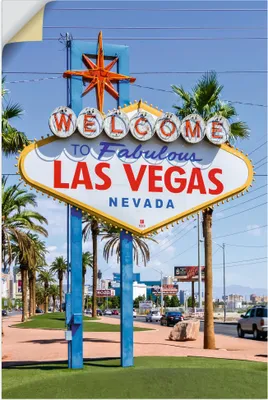 Produktbild von ARTland Wandbild, selbstklebend LAS VEGAS Schild Größe: 20x30 cm