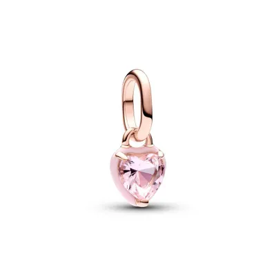 Produktbild von PANDORA ME Pink Chakra Heart Mini Dangle Charm, rosévergoldet