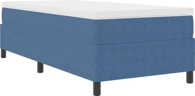 Produktbild von Plattformbettgestell Blau 80 x 200 cm Cordstoff