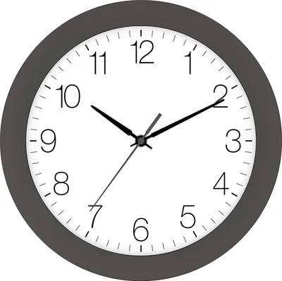 Produktbild von EUROTIME Funk-Wanduhr grau