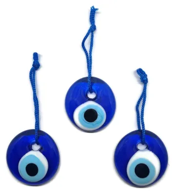 Immagine prodotto di Mystic Jewels: Occhi Turchi, protezione contro il malocchio. Cristallo blu, ornamento da appendere, 4 cm