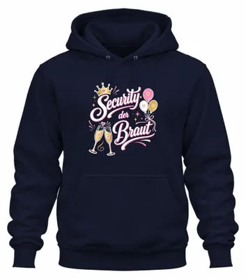Productafbeelding van Bruidsfeest-trui voor een vrijgezellenfeest, polsbandje, hoodie, marineblauw, maat L