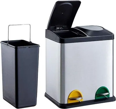 Immagine prodotto di Contenitori per la raccolta differenziata Contenitori a pedale Contenitori per il riciclaggio Contenitori per i rifiuti 30 L 45 L 60 L