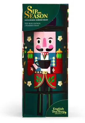 Produktbild von ETS - Teegeschenk Nussknacker grün, BIO, 3 Pyramidenbeutel