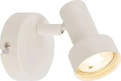 Produktbild von Briloner Wandleuchte Schwenkbar Ø8x10,5cm GU10 Fassung max. 9W Altweiß - Wandlampe Schlafzimmer Flur Wohnzimmer
