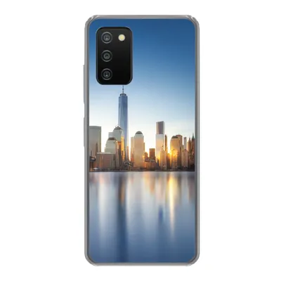 Produktbild von MuchoWow® Handyhülle Schutzhülle Hülle für Samsung Galaxy A03s New York - Skyline - Spiegelung Silikon Softcase Handy Hülle - Schutz