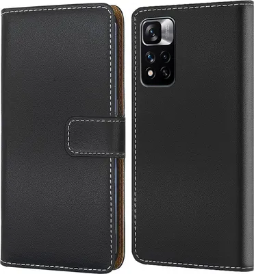 Produktbild von Handy Tasche für Xiaomi Redmi Note 11 / Note 11s Schutzhülle Bookstyle Etui Klapphülle Wallet Flip Cover Case Schwarz