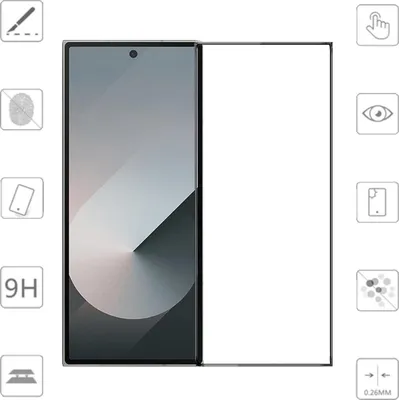 Obrázok produktu pre Pre Samsung Galaxy Z Fold7 5G 1x 3D Premium Full 9H 0,3 mm ochranné tvrdené sklo