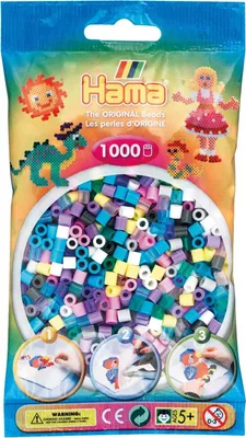 Image de Sachet de 1000 perles à repasser hama midi couleurs assorties - loisirs créatifs - 207-69