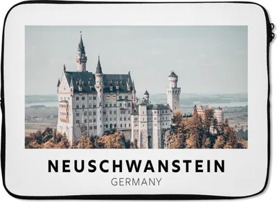Produktbild von MuchoWow® Laptop Hülle 14 ZollDeutschland - Schloss - Architektur Laptoptasche - Laptoptasche - Stoßsicher - Schutzhaube