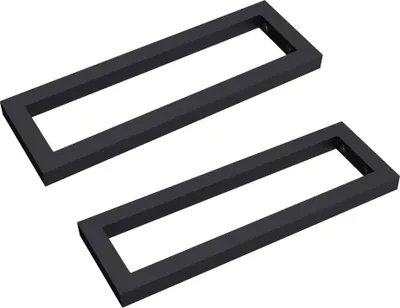 Produktbild von Mai & Mai Design Wandkonsole aus Edelstahl in Schwarz, BTH: 50x3x15 cm, Waschtisch Halterung 2 Stück WH01