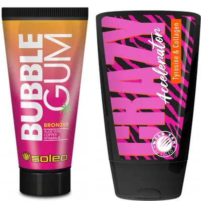 Productafbeelding van Soleo Bubble Gum bruiningslotion 150 ml + Wild Tan Crazy Accelerator bruiningsversneller 125 ml