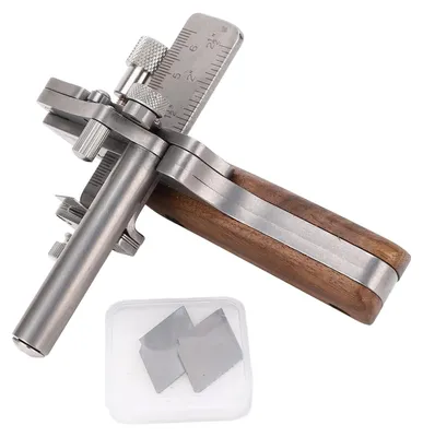 Produktbild von Manueller Lederriegel Cutter - RVS 304 - 10-60mm Schnittbreite - Hochwertiges Werkzeug