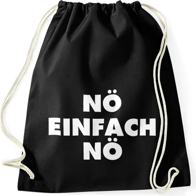 Produktbild von Turnbeutel mit Spruch Nö einfach Nö Moonworks® schwarz unisize