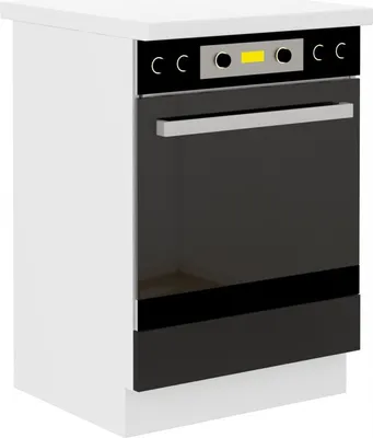 Obrázek produktu pro Sporáková skříňka ODONA - šířka 60 cm, černá / bílá