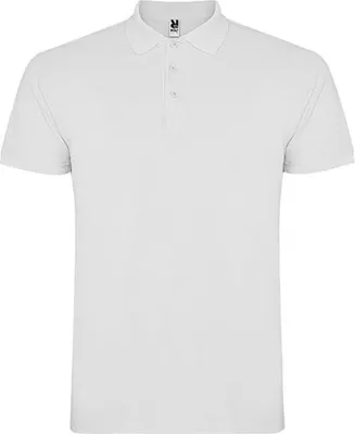 Immagine prodotto di Roly PO6638 | Polo Star da uomo, Piqué - Colore: Bianco 01 - Taglia: S