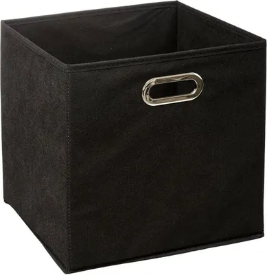 Obrázek produktu pro Úložný box, černý, textilní, 31 x 31 cm