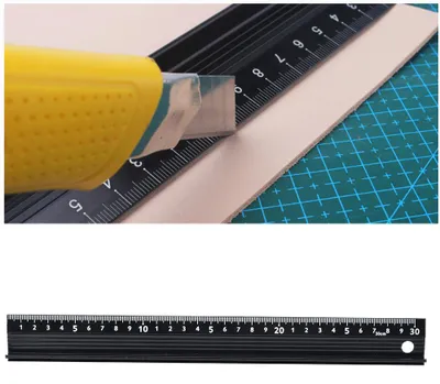 Produktbild von Schneidelineal, L-Typ, Aluminiumlegierung, Messwerkzeug, Hardware-Zubehör für Längenmessungen (L 30 cm)