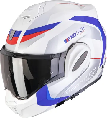 Obrázek produktu pro Scorpion Exo-Tech Evo Pro Acuti sklopná helma, bílá/modrá/červená, S  (55/56)