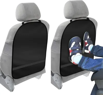 Imagen del producto de Protectores para los asientos traseros del coche, fabricados en tela Oxford, juego de 2 unidades, impermeables, universales, para niños y perros