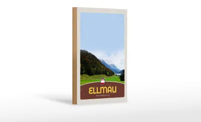 Produktbild von Holzschild Reise 12x18 cm Ellmau Österreich Natur Wälder Urlaub