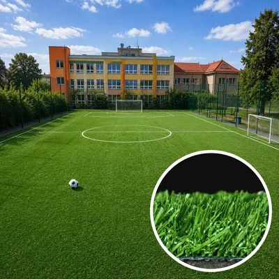 Image de Tapis de gazon synthétique 150 x 200 cm « Football » – pour l'extérieur et l'intérieur