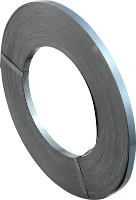 Produktbild von SucceBuy 1640' Stahl-Umreifungsrolle, 3/4" Breite x 0,02" Dicke, 1700 lbs Bruchfestigkeit, Hochleistungs-Umreifungsband, schwarze Metallspule für Palettenverpackung