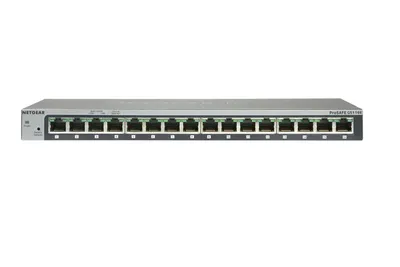 A network switch is shown against a white background.