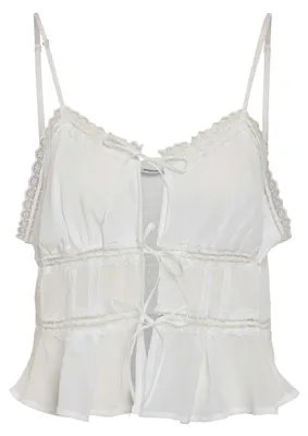 Produktbild von NOISY MAY Camisole Top mit Spitzen und Rüschendetails Größe: L