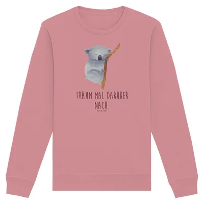 Produktbild von Mr. & Mrs. Panda Nachhaltiger Pullover Koalabär Größe M - Canyon Pink - Geschenk, Sweatshirt, Schlafzimmer, Sweater, Koala, schlafen, Pulli, Bio Baumwoll, Traumland, Bär