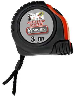 Zdjęcie produktu dla Connex COXT702163, taśma miernicza automatycznego zwijania, długość 3 m, szerokość 16 mm