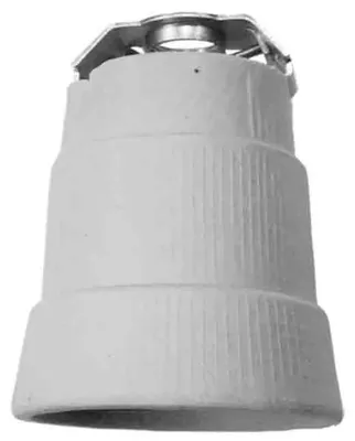 Imagen del producto de Portalámparas de porcelana, blanco, 250 V