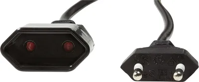 Produktbild von Logilink Netzkabel Euro CEE 7/16 Stecker zu Dose, 1m schwarz