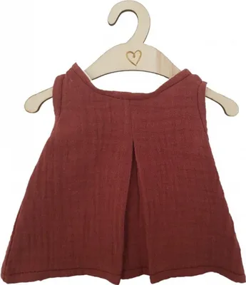 Imagen del producto de Vestido para muñeca Hollie, color rosa pastel. Ropa para muñecas, algodón, 34 cm