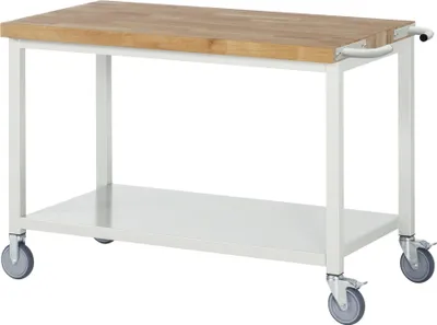 Produktbild von Rau Fahrbare Werkbank mit Stahlblech-Ablageboden BxTxH 1250x700x880mm
