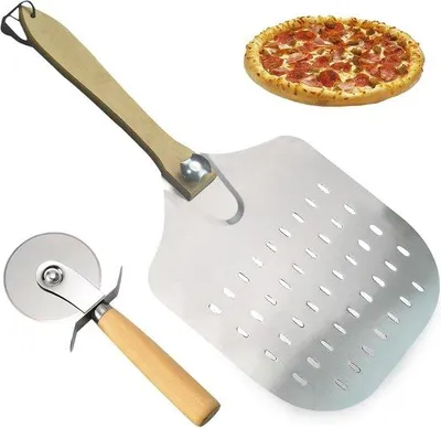 Zdjęcie produktu dla Aluminiowy nóż do pizzy do domowych pizz o średnicy 305 cm.