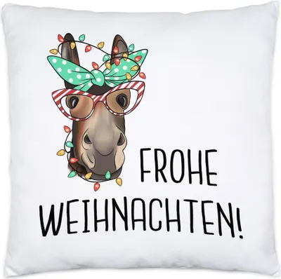 Produktbild von Frohe Weihnachten Kissen Weihnachten Merry Christmas Frohe Weihnachten Weihnachtszeit Heilig Abend