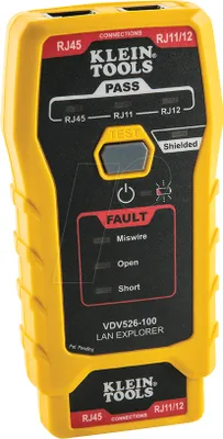 Produktbild von Klein Tools VDV526-100 Netzwerkkabel-Tester Verdrilltes Doppelkabelprüfgerät Schwarz