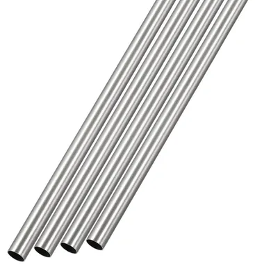 4er-Set Edelstahlrohre 15 mm x 0,5 mm x 300 mm