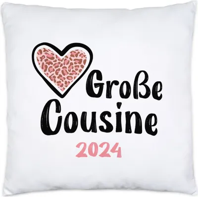Produktbild von Große Cousine 2024 Kissen Love Beschützerin Liebe Familie Spaß Freude Cousinen Geborgenheit Family