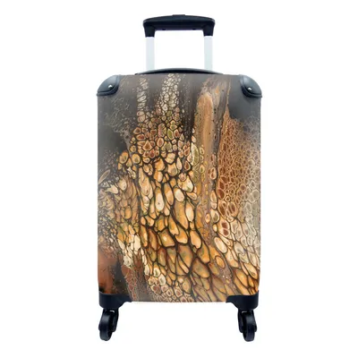 Produktbild von MuchoWow® Koffer Handgepäck Trolley Rollkoffer Kleine Reisekoffer mit 4 Rollen - Malerei - Abstrakt - Design - Cabin Size < 55x40x23 cm & 55x40x20 cm - Fotokoffer - Kabinenkoffer - Boardgepäck - Reise-Box - Reisekoffer - Reisegepäck - Koffer mit Bild - Trolley für Kinder