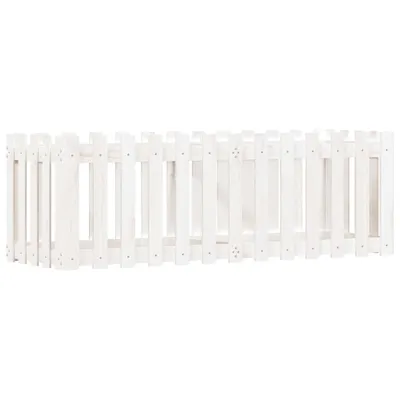 A white wooden picket fence.