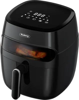 Obrázek produktu pro Horkovzdušná fritéza Rosberg R51980CA, 1350 W, 5,2 l, LED displej, horký vzduch, časovač, až 200 °C, černá