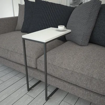 Image de Skye Decor, Callen - White, table d'appoint, blanche, 100 % PANNEAUX DE PARTICULES MÉLAMINÉS, 46 x 26 x 62 cm