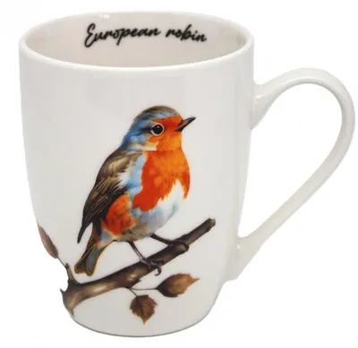 Obrázek produktu pro Hrnek, kávový hrnek, porcelánový, v elegantní krabičce, jako dárek, červenka 350 ml