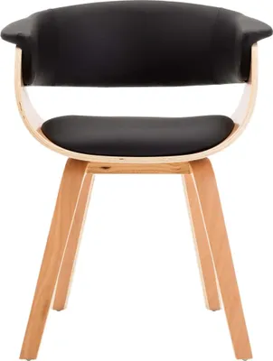 Obrázek produktu pro vidaXL Jídelní židle Black Bent Wood a umělá kůže