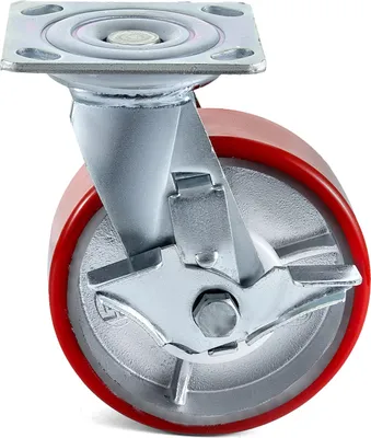 Obrázok produktu pre SucceBuy otočné kolieska, 6 x 2 palce, 4-pack, 2 pevné a 2 otočné s bočnou brzdou, polyuretánové železné jadro, nosnosť 1000 lbs