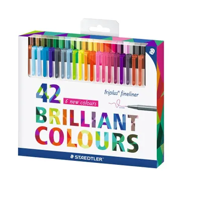Produktbild von Staedtler triplus fineliner 334, Mehrfarbig, Gemischte Farben, Polypropylen (PP), Tinte auf Wasserbasis, 0,3 mm, Kunststoff