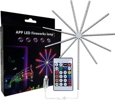Image de INF Guirlandes Lumineuses LED Bluetooth Feux d'Artifice RGB, Contrôle Sonore Musical, Décoration Festive