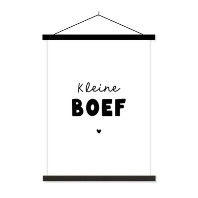 Produktbild von MuchoWow® Textilposter Kinder - Zitate - Kleiner Schlingel - Sprichwörter 40x53 cm mit schwarzem Rahmen - Abbildung